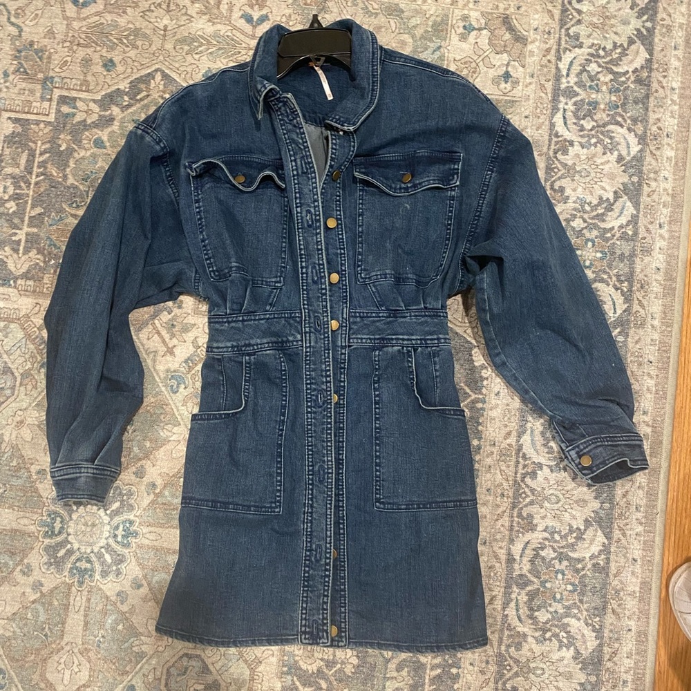 Free People Bo denim mini dress